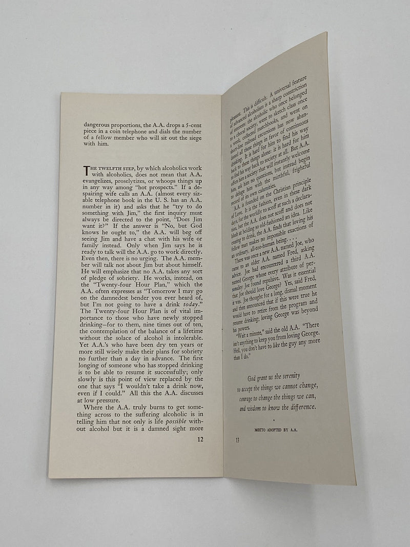 Alcoholics Anonymous - A Uniquely American Phenomenon - Pamphlet Recovery Collectibles