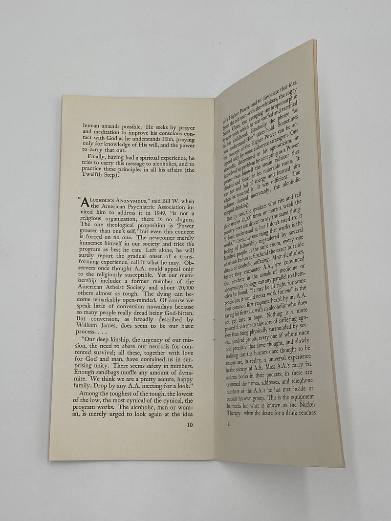 Alcoholics Anonymous - A Uniquely American Phenomenon - Pamphlet Recovery Collectibles