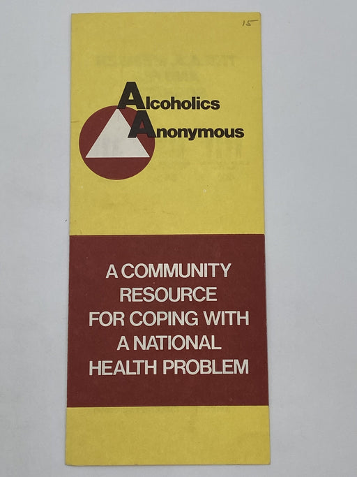 Alcoholics Anonymous: A Community Resource For Coping With A National Health Problem - 1976 Recovery Collectibles