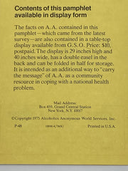 Alcoholics Anonymous: A Community Resource For Coping With A National Health Problem - 1976 Recovery Collectibles
