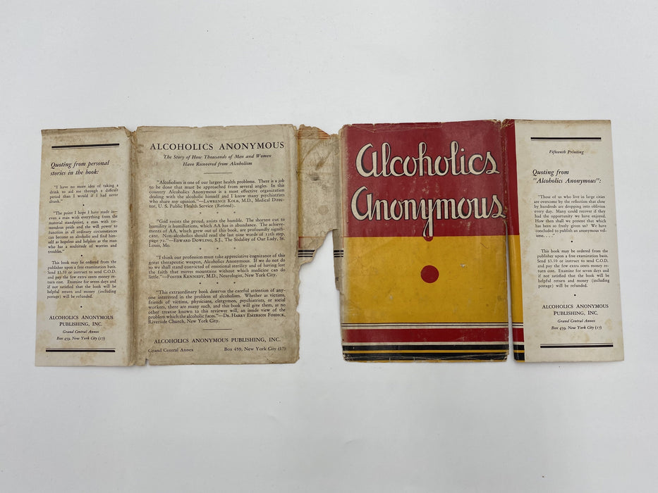 Alcoholics Anonymous 1st Edition 15th Printing 1954 - ODJ Recovery Collectibles