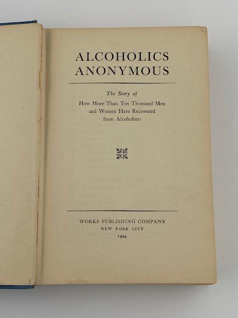 Alcoholics Anonymous Big Book First Edition 5th Printing 1944 Laser Copy Dust Jacket -  Baby Blue Recovery Collectibles