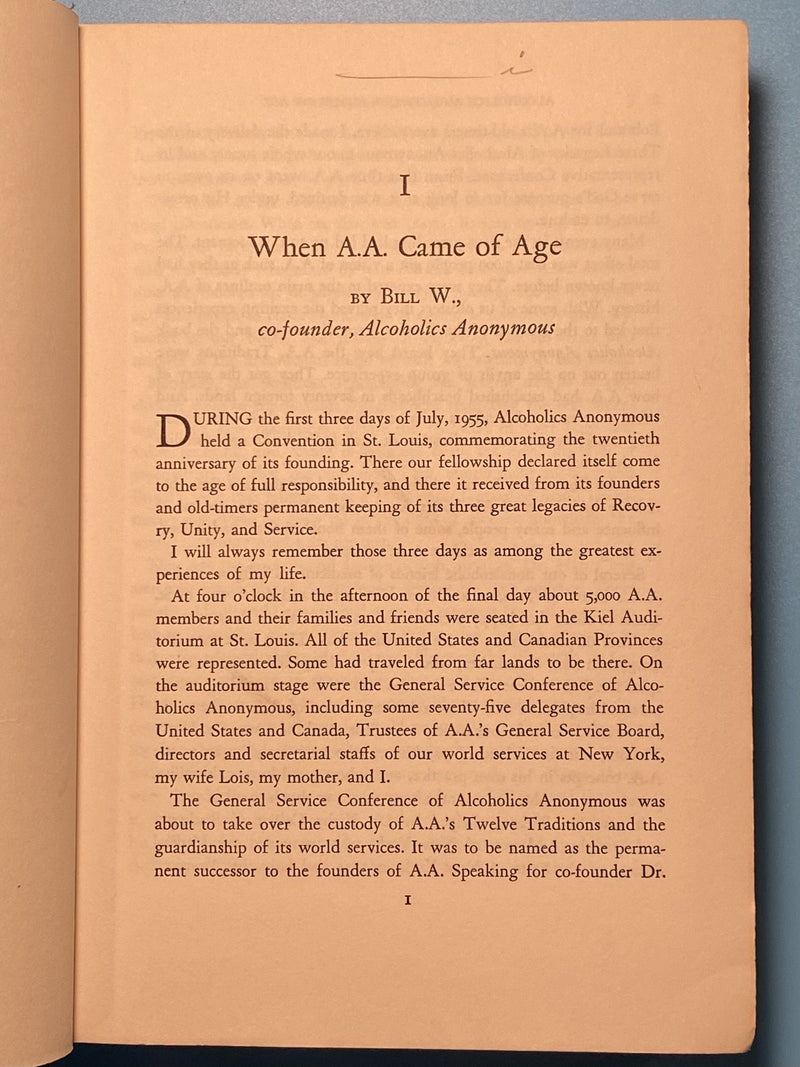 Alcoholics Anonymous Comes Of Age - Harper & Brothers 1st Edition 1957 - ODJ David Shaw