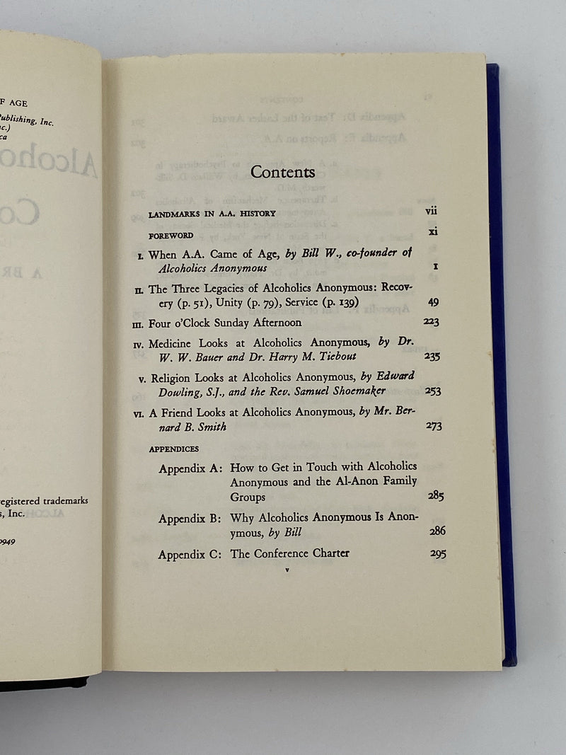 Alcoholics Anonymous Comes Of Age 15th Printing 1989 - ODJ Recovery Collectibles