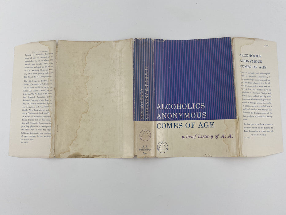 Alcoholics Anonymous Comes Of Age 1st Printing H-G 1957 - ODJ Recovery Collectibles