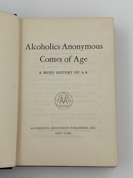 Alcoholics Anonymous Comes Of Age 1st Printing H-G 1957 Recovery Collectibles
