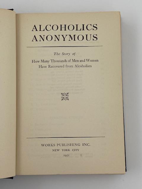 Alcoholics Anonymous First Edition 14th Printing Big Book Recovery Collectibles