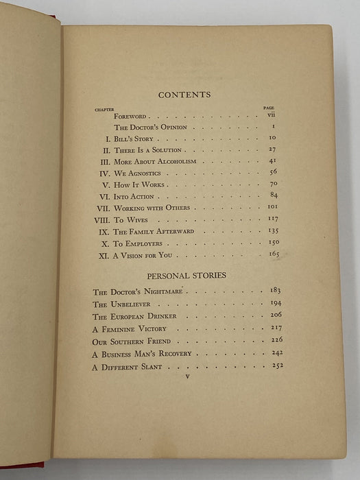 Alcoholics Anonymous First Edition 1st Printing 1939 - RDJ Recovery Collectibles