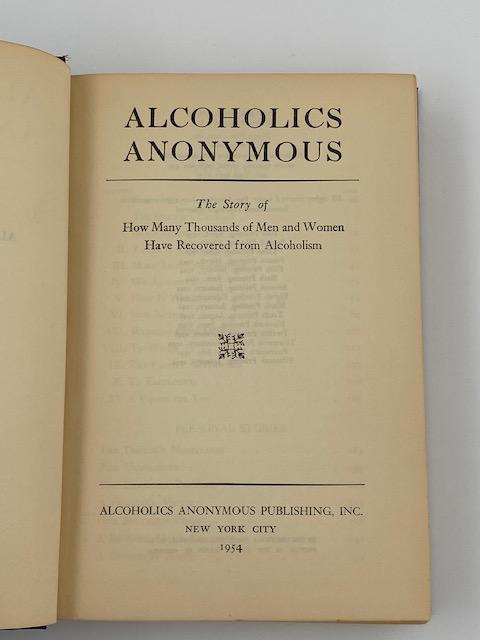 Alcoholics Anonymous First Edition Big Book 15th Printing Recovery Collectibles