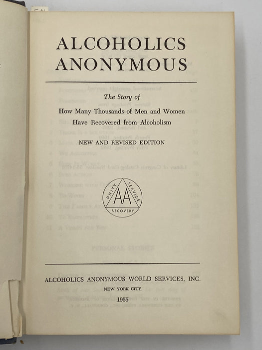 Alcoholics Anonymous Second Edition 5th Printing 1962 Recovery Collectibles