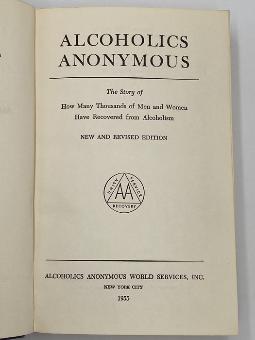 Alcoholics Anonymous Second Edition Big Book 15th Printing with ODJ Recovery Collectibles
