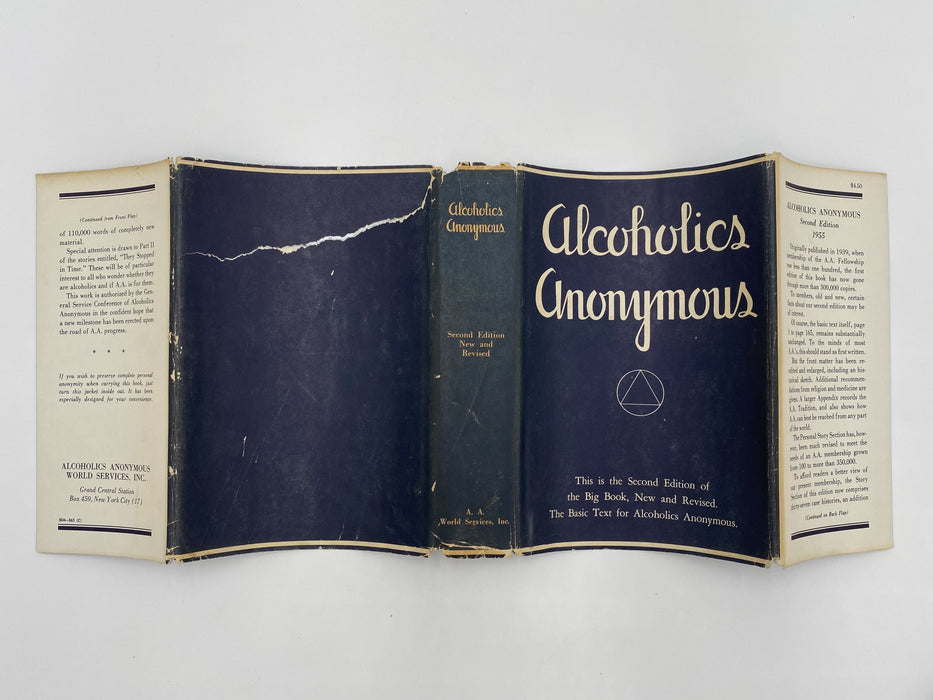 Alcoholics Anonymous Second Edition Big Book 7th Printing with ODJ Recovery Collectibles