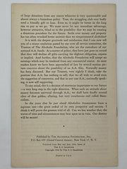Alcoholics Anonymous Tradition Money - AA Pamphlet Dr. Sucher