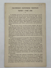 Alcoholics Anonymous Tradition Money - AA Pamphlet Dr. Sucher