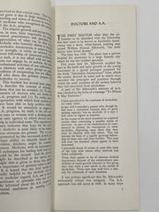 Alcoholics Anonymous and the Medical Profession - January 1955 First Printing Pamphlet Paul Henke