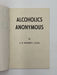 Alcoholics Anonymous by J.E. Doherty - 3rd Printing 1957 Recovery Collectibles