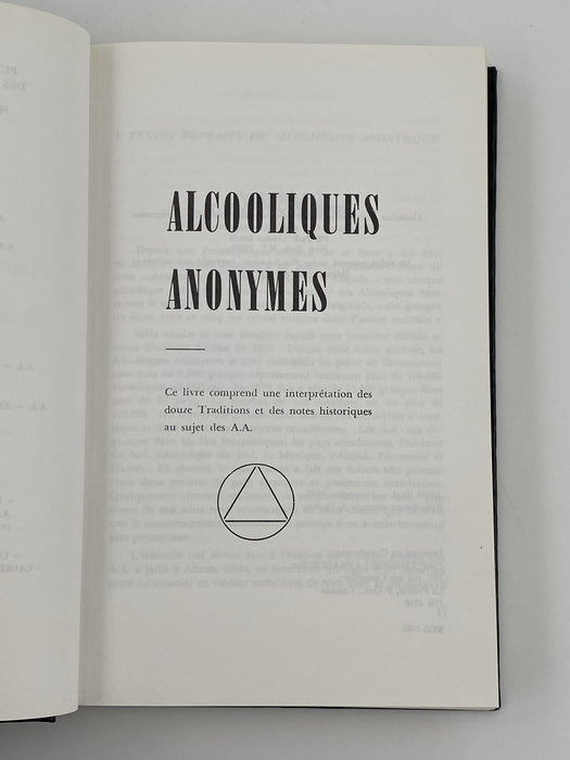 Alcooliques Anonymes - French Translated Big Book - ODJ Recovery Collectibles