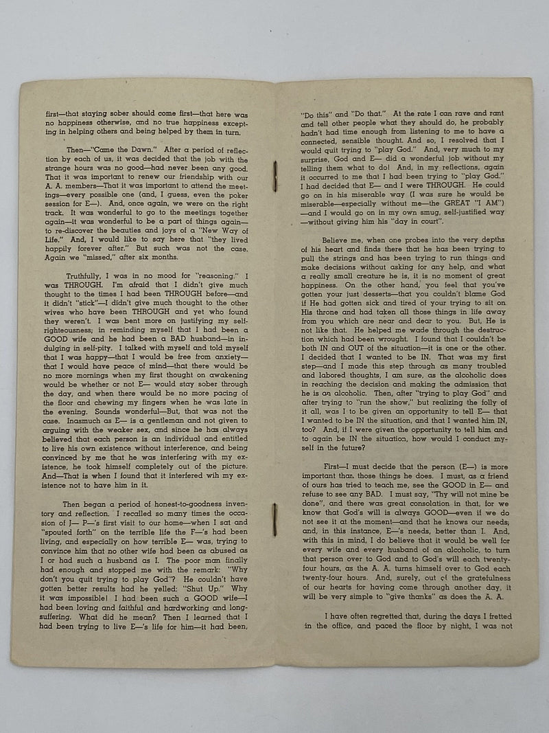 An A.A. Wife’s Story Recovery Collectibles