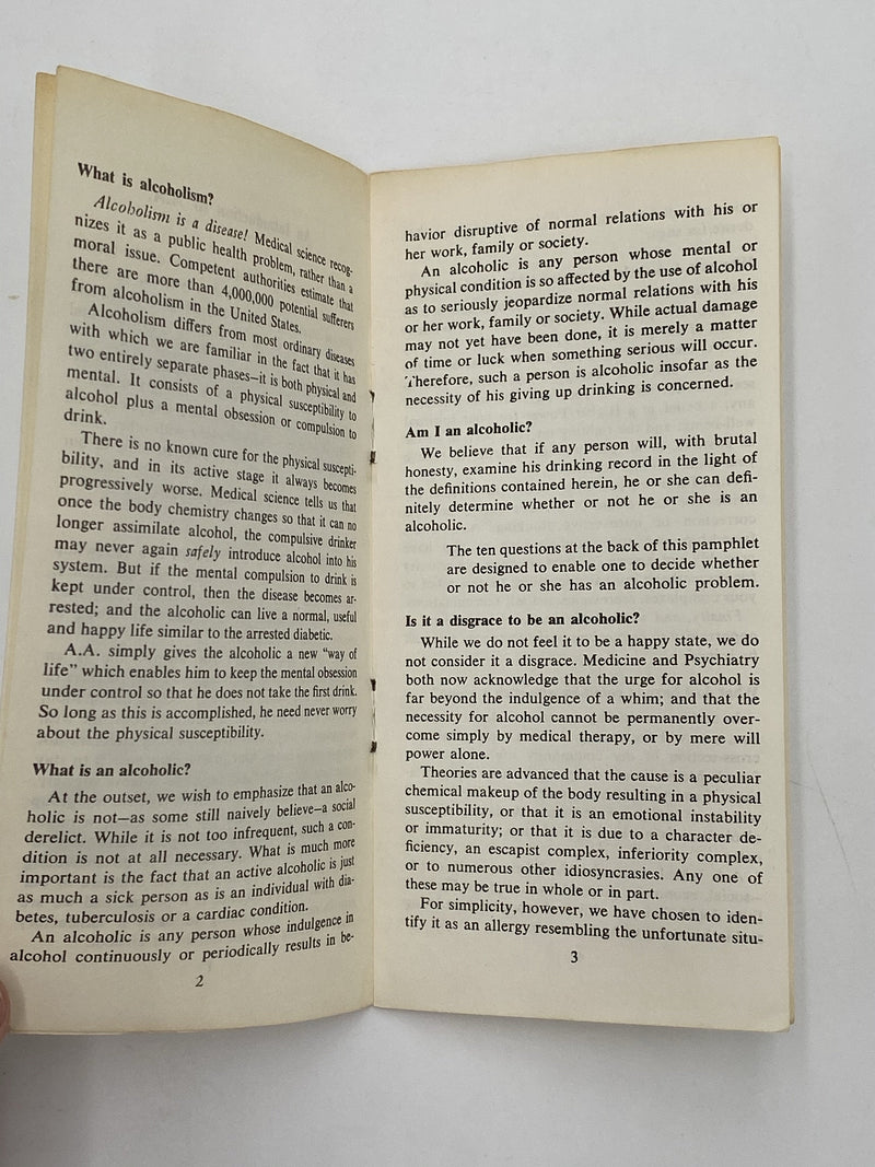 An Introduction to AA - Broward County 1959 Recovery Collectibles