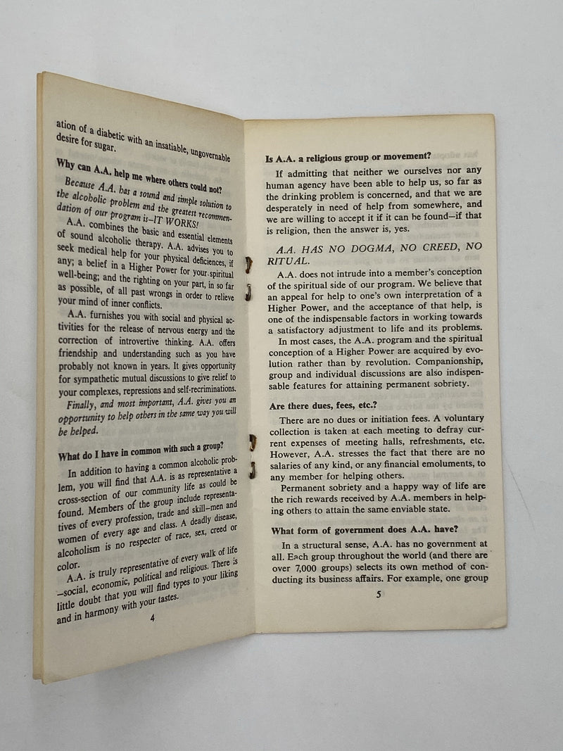 An Introduction to AA - Broward County 1959 Recovery Collectibles
