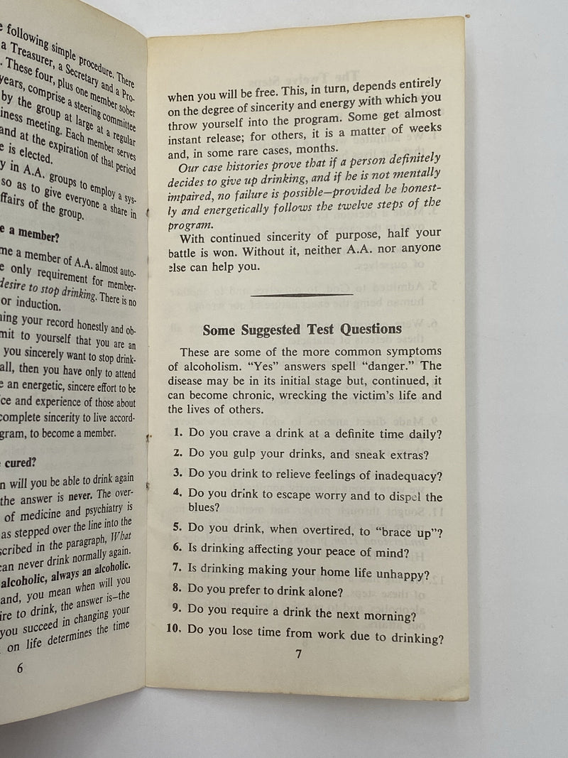 An Introduction to AA - Broward County 1959 Recovery Collectibles