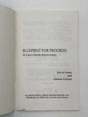Blueprint For Progress - Al-Anon’s Fourth Step Inventory - 1976 Recovery Collectibles