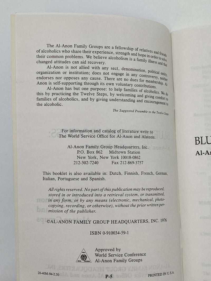 Blueprint For Progress - Al-Anon’s Fourth Step Inventory - 1976 Recovery Collectibles