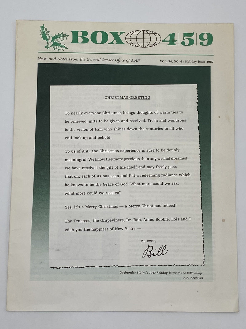 Box 4-5-9 - 1987 Holiday Issue Recovery Collectibles