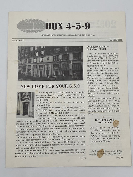 Box 4-5-9 - April-May 1970 Issue Recovery Collectibles
