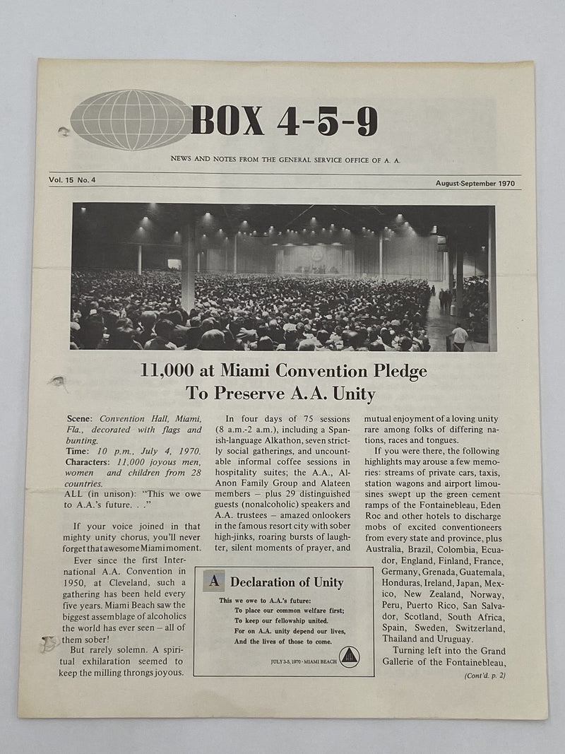 Box 4-5-9 - August-September 1970 Miami International issue Recovery Collectibles
