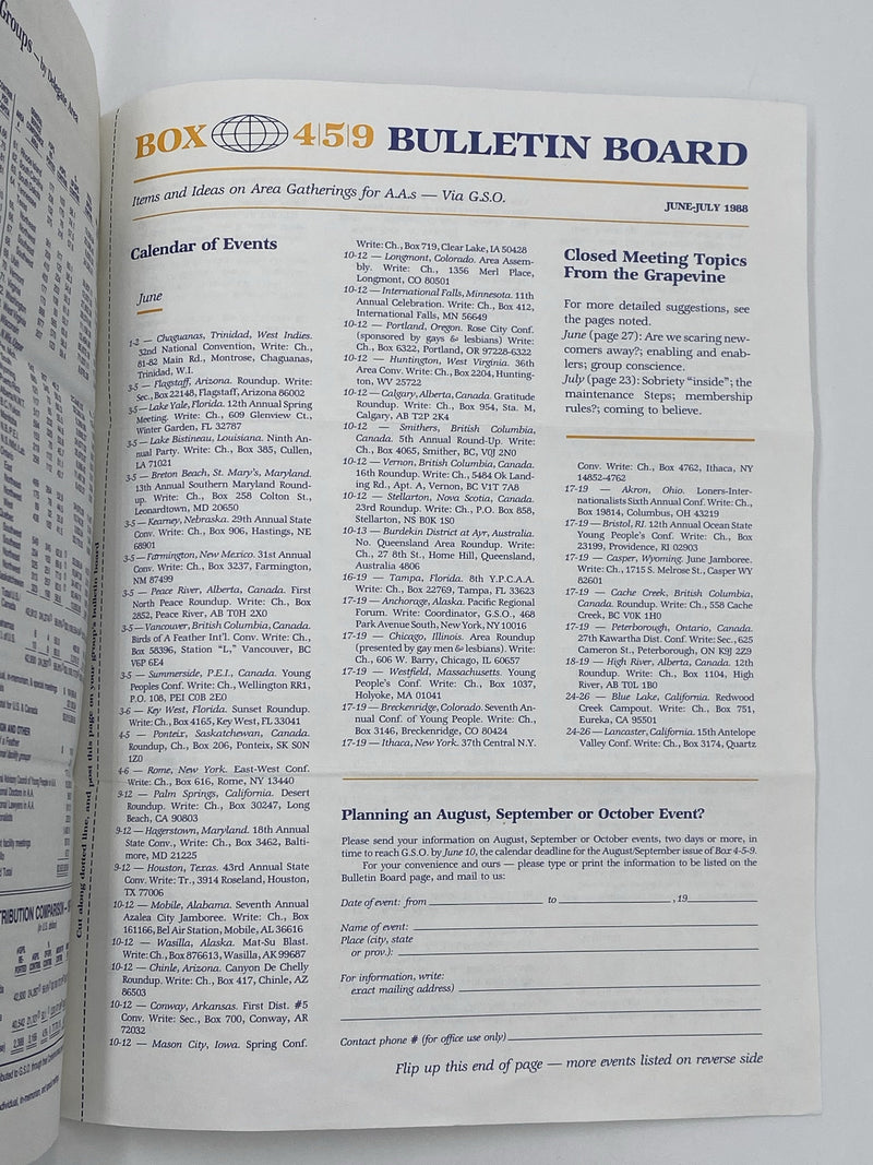 Box 4-5-9 - June-July 1988 Issue Recovery Collectibles