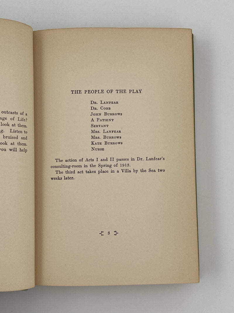 Charles Towns Preface - Wreckage: A Drama in Three Acts by J. Hartley Manners - 1916 - Very Rare Recovery Collectibles