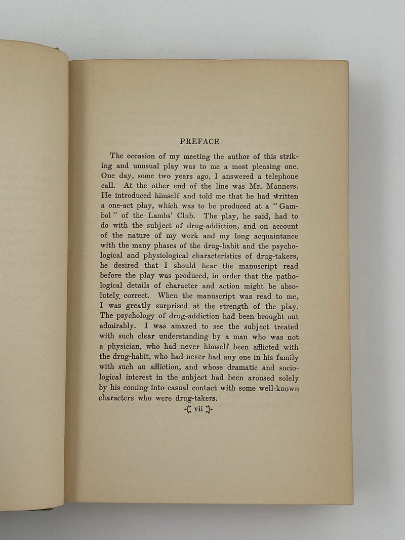 Charles Towns Preface - Wreckage: A Drama in Three Acts by J. Hartley Manners - 1916 - Very Rare Recovery Collectibles
