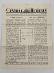 Cleveland Central Bulletin - November 1952 Recovery Collectibles