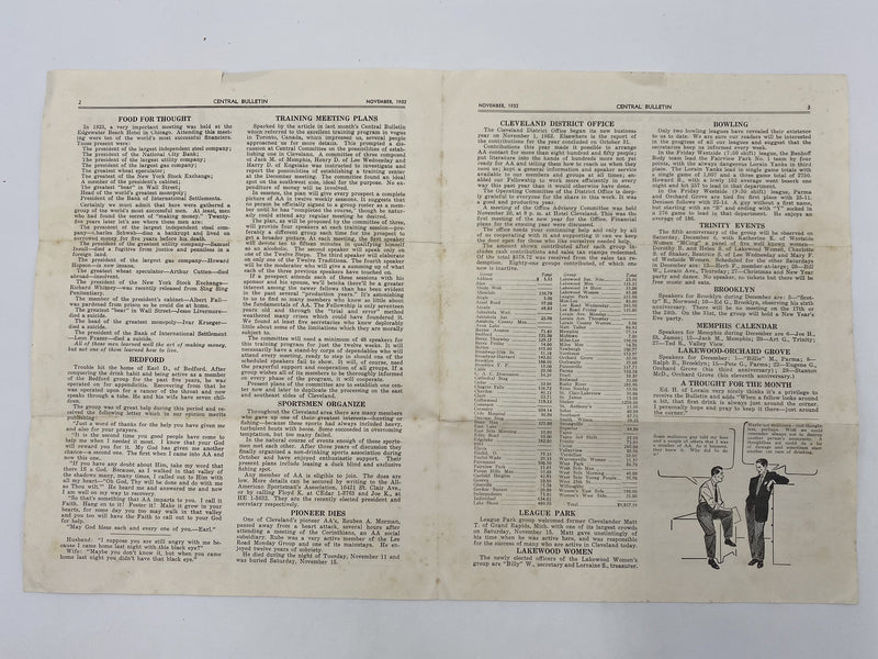 Cleveland Central Bulletin - November 1952 Recovery Collectibles