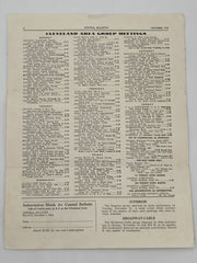 Cleveland Central Bulletin - November 1952 Recovery Collectibles