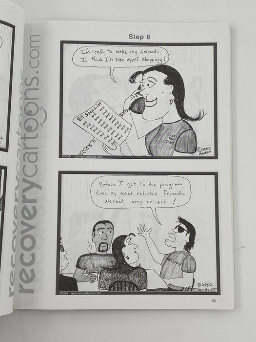 Conference Approved 12 Step Recovery Cartoons - Signed First Printing 2003 Recovery Collectibles
