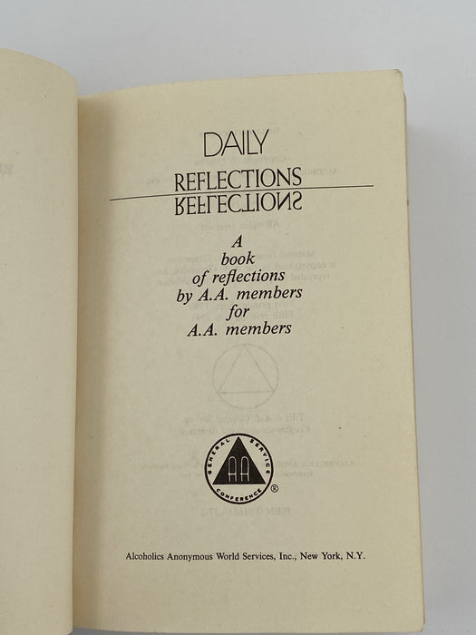 Daily Reflections 5th Printing July 1991 Recovery Collectibles