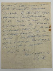 Handwritten and signed letter from Dr. Bob Smith to Ed Webster Recovery Collectibles