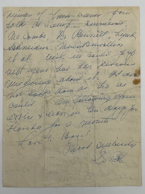 Handwritten and signed letter from Dr. Bob Smith to Ed Webster Recovery Collectibles