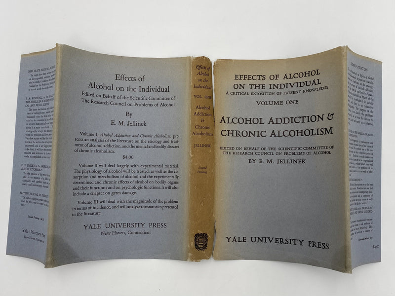 Effects of Alcohol on the Individual by E.M. Jellinek - Volume 1 Recovery Collectibles