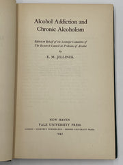 Effects of Alcohol on the Individual by E.M. Jellinek - Volume 1 Recovery Collectibles