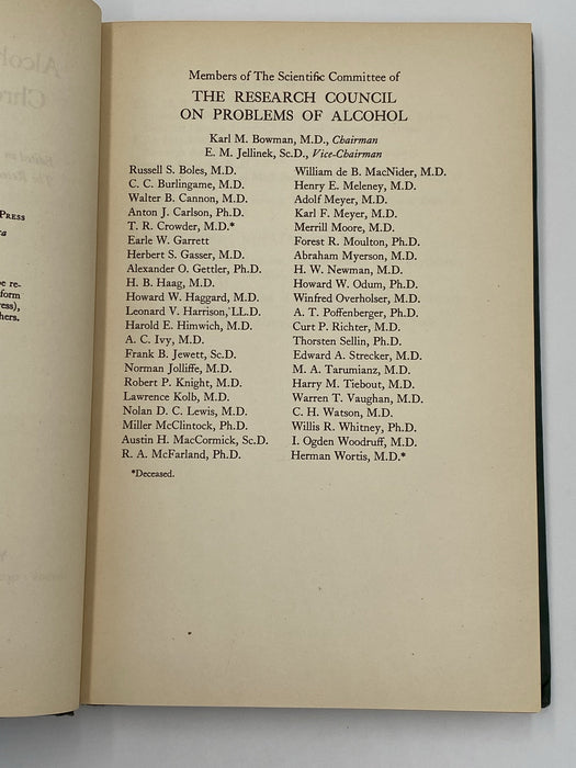 Effects of Alcohol on the Individual by E.M. Jellinek - Volume 1 Recovery Collectibles