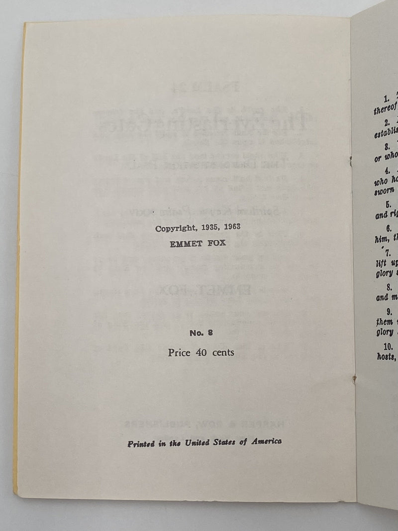 Emmet Fox - The Everlasting Gates - 1963 Recovery Collectibles