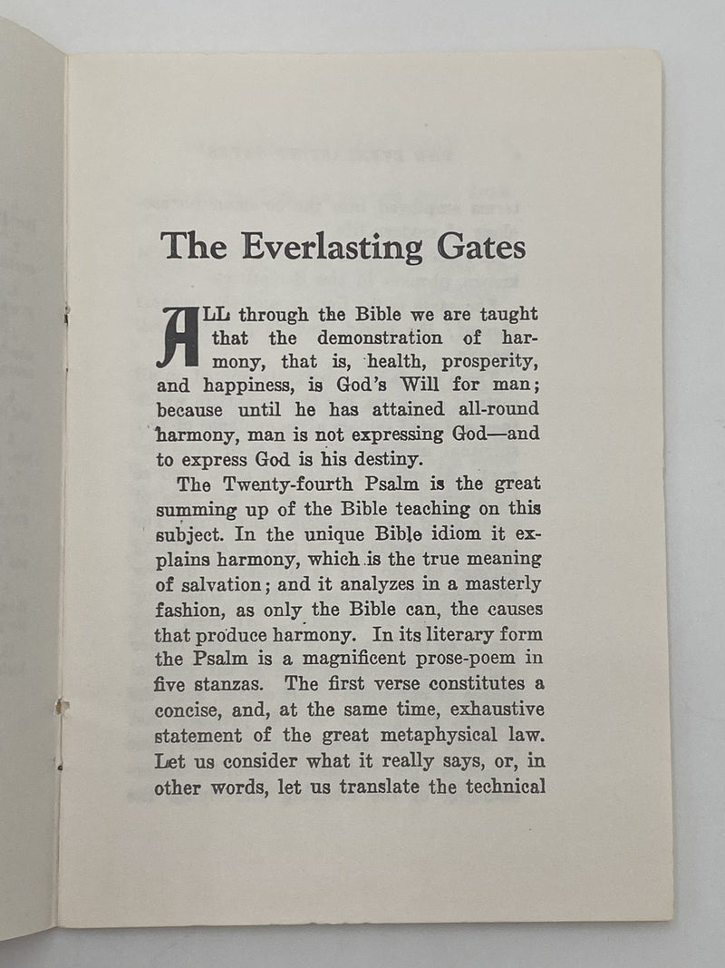 Emmet Fox - The Everlasting Gates - 1963 Recovery Collectibles
