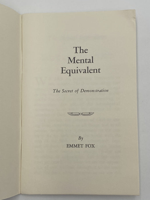 Emmet Fox - The Mental Equivalent Recovery Collectibles