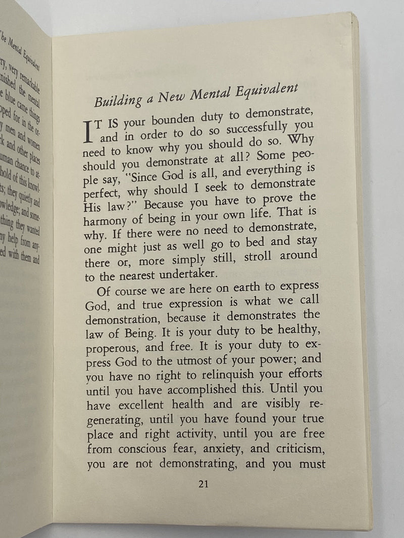 Emmet Fox - The Mental Equivalent Recovery Collectibles