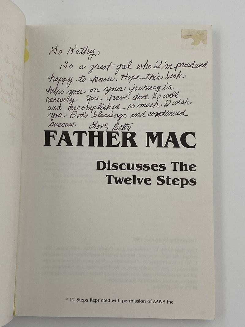 Father Mac Discusses The Twelve Steps - 2nd Printing 1989 Recovery Collectibles