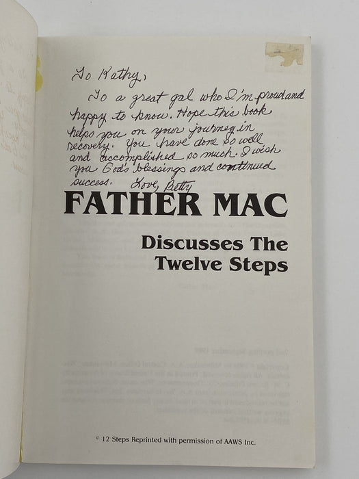 Father Mac Discusses The Twelve Steps - 2nd Printing 1989 Recovery Collectibles