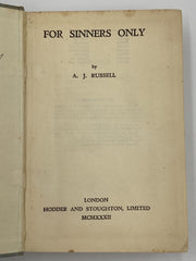 For Sinners Only by A.J. Russell - 9th English Printing 1932 Recovery Collectibles